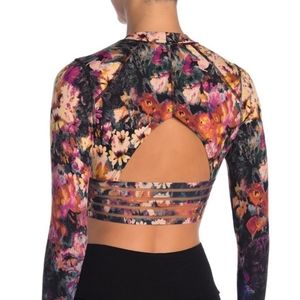 FP Movement Idris Floral Mesh Crop Top XS